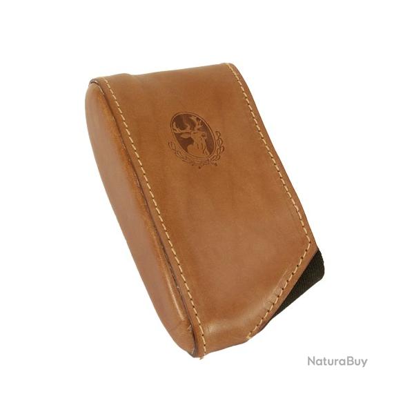 Capuchon de crosse en cuir avec couvre-joint en caoutchouc, �paisseur 20 mm, 140 x 45 mm