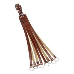 Porte-oiseaux en cuir Marron, Faisan