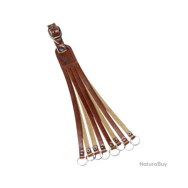 Porte-oiseaux en cuir Marron, Faisan