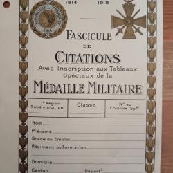 Carte de citations militaire 14.18