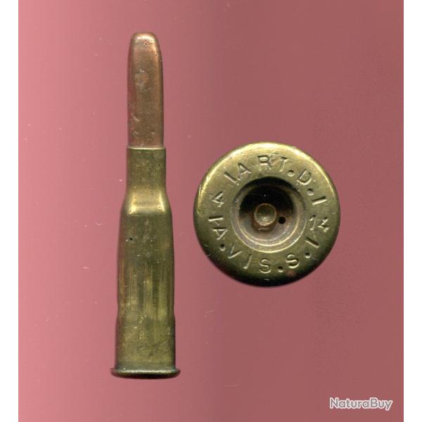 8 mm Lebel Inerte Mle 1892 - �tui ART D - Vincennes 1914 - marquage : ART.D./4/14/A.VIS.S./