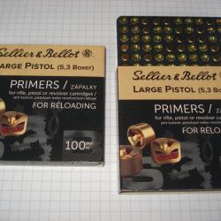 200 amorces Sellier et Bellot LARGE PISTOL