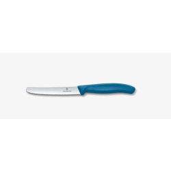 Victorinox 6.7832.C1 Couteau &agrave; tomates et de table Swiss Classic - Manche bleu - 1 pi&egrave;ce