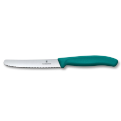 Victorinox 6.7834.C1 Couteau &agrave; tomate et de table couleur bleu/vert Swiss Classic - 1 pi&egrave;ce