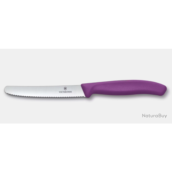 Victorinox 6.7835.C1 Couteau � tomate et de table couleur mauve Swiss Classic - 1 pi�ce