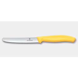 Victorinox 6.7838.C1 Couteau &agrave; tomate et de table couleur jaune Swiss Classic - 1 pi&egrave;ce