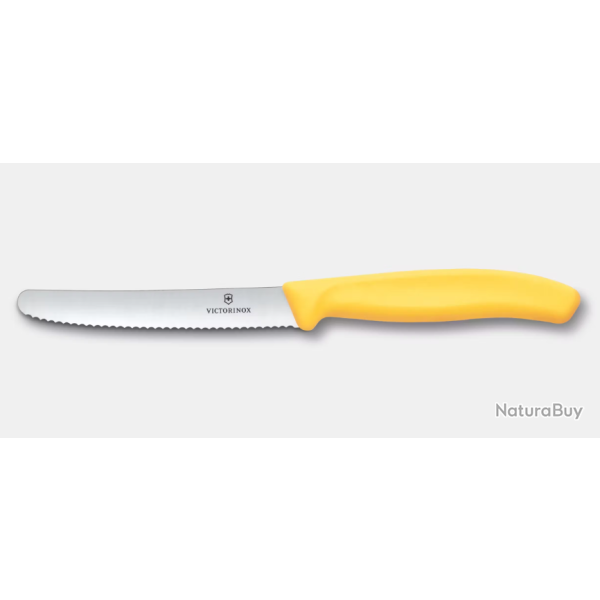 Victorinox 6.7838.C1 Couteau � tomate et de table couleur jaune Swiss Classic - 1 pi�ce