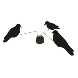 Man&egrave;ge &agrave; oiseaux avec 3 Corbeaux floqu&eacute;s
