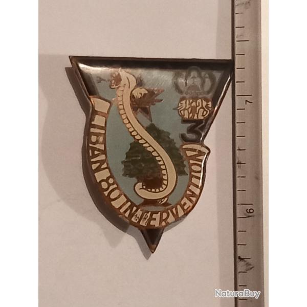 Insigne du 1er r�giment de chasseurs parachutistes (1er RCP) - Liban (1980)