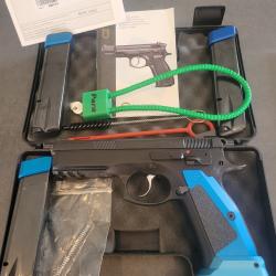 Pistolet CZ 75 Shadow SP01 mamba bleu.