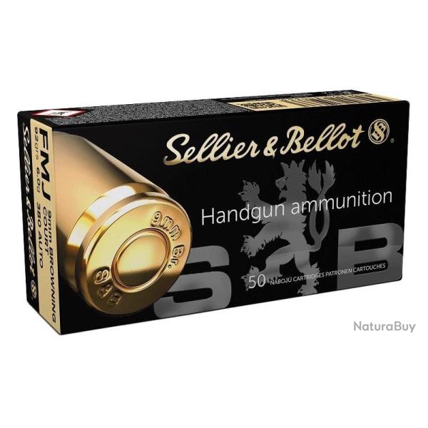 CARTOUCHES Sellier & Bellot 9mm Browning court - 380 ACP - 92grs - FMJ