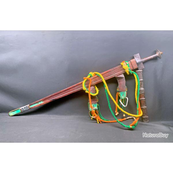 ANCIENNE EPEE TAKOUBA DES ANNEES 30, ORIGINE AFRICAINE TOUAREG POUR COLLECTION, SWORD