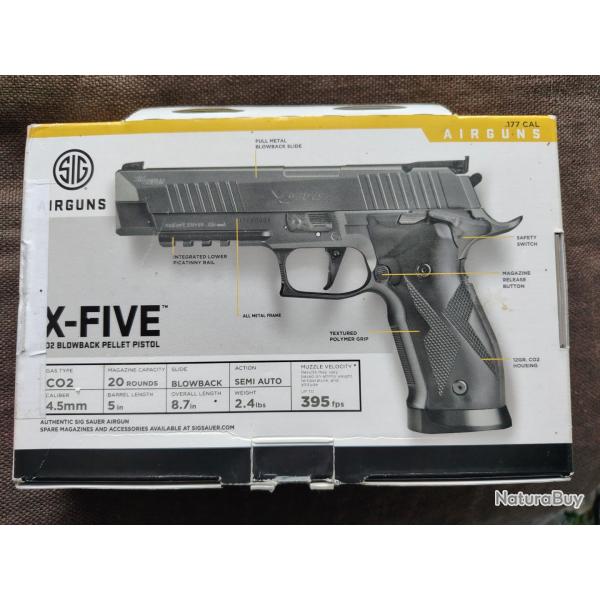SigSauer X-Five (plombs, blowback)