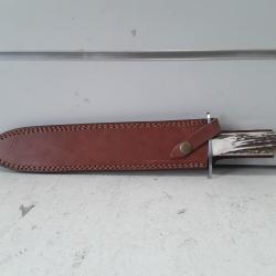 Dague de chasse double tranchant  +etui