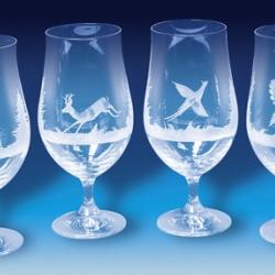 4 verres &agrave; bi&egrave;re Pils