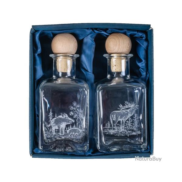 Lot cadeau flacons huile et vinaigre