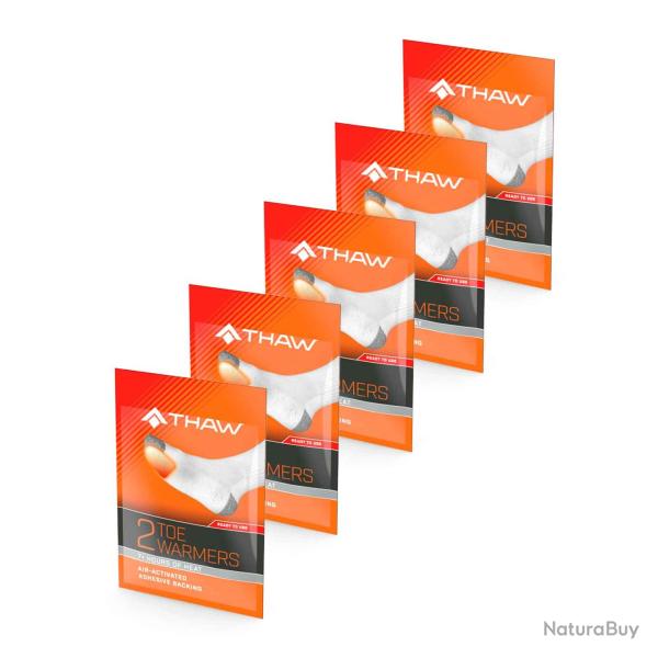 Pack de 5 chaufferettes pour pieds THAW - Activation � l'air