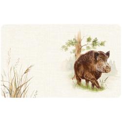 Planche de petit-d&eacute;jeuner Sanglier M&eacute;lamine, 23,5 x 14,5 cm