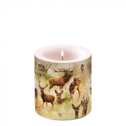 BOUGIE PM COLLAGE DE CERFS - AMBIENTE