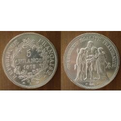 France 5 Francs 1873 Atelier A Paris Piece Argent Hercule Franc