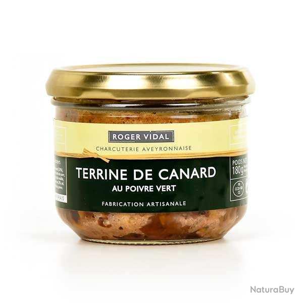 Terrine de canard artisanale au poivre vert - Verrine 180g