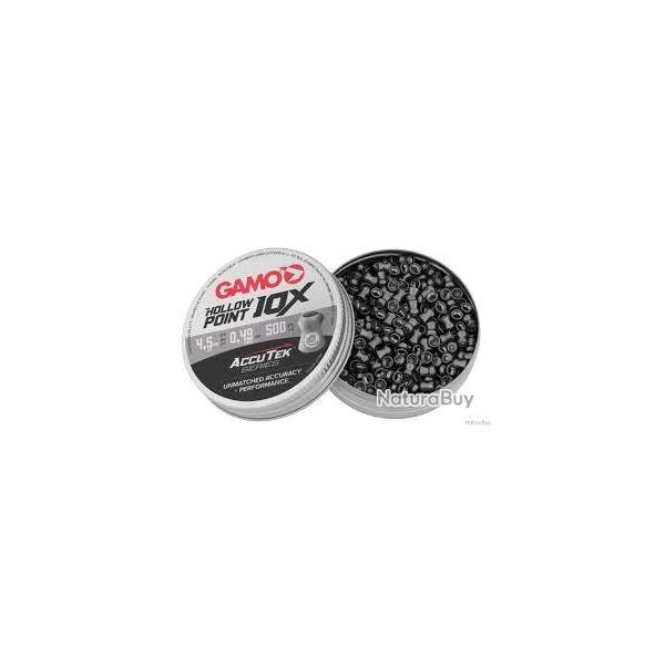 Plomb GAMO ACCUTEK HOLLOW POINT 10X 4.5MM x500