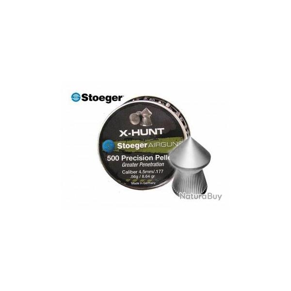 Plomb STOEGER X-HUNT 4.5MM POINTUS 0.56GR x500