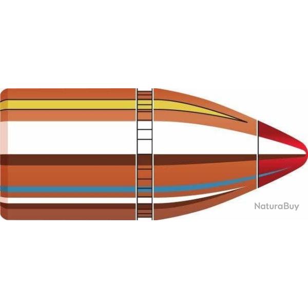 HORNADY BOITE DE 50 OGIVES HORNADY 45 CAL 458 325 GR FTX 45015