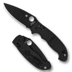 Couteau pliant Spyderco Manix 2 XL Salt tout noir C95GMCBKP2