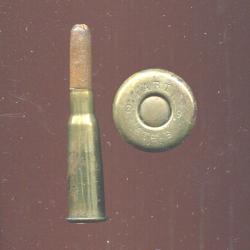 8 mm Lebel &agrave; blanc Mle 1892 - balle papier paille verni - RARISSIME &eacute;tui ART de Tarbes en 1890