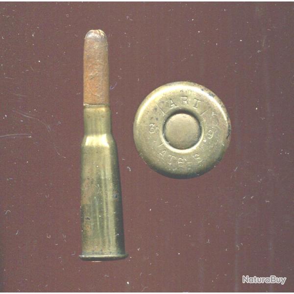 8 mm Lebel � blanc Mle 1892 - balle papier paille verni - RARISSIME �tui ART de Tarbes en 1890