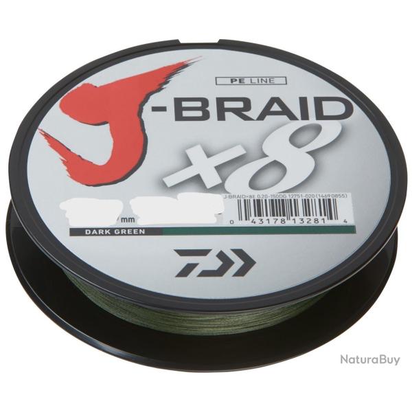 Daiwa TRESSE JBRAID 8B 300M 42/100 Verte