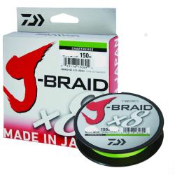 Daiwa TRESSE JBRAID 8B 150M 24/100 Chartreuse