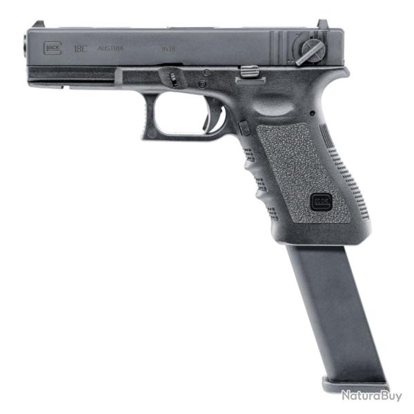 PISTOLET GLOCK 18C 6MM GAZ NOIR - GLOCK PERFECTION NEUF U NOIR