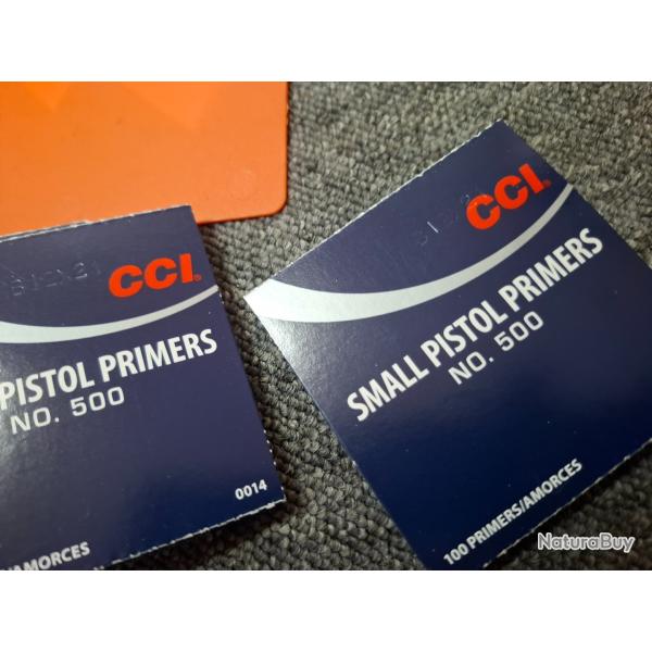 Amorces CCI - SMALL PISTOL PRIMERS - 500 X 5 Bo�tes de 100