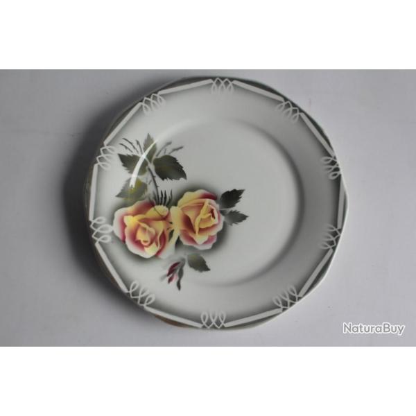 Assiette fa�ence Odile Digoin Sarreguemines 23 cm