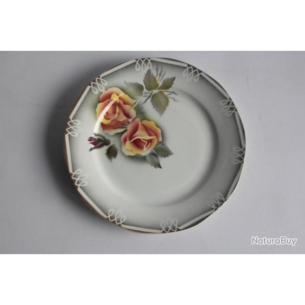 Assiette fa�ence Odile Digoin Sarreguemines 20 cm