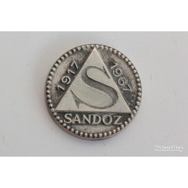 M�daille Jubil� Laboratoires Sandoz 1917-1967