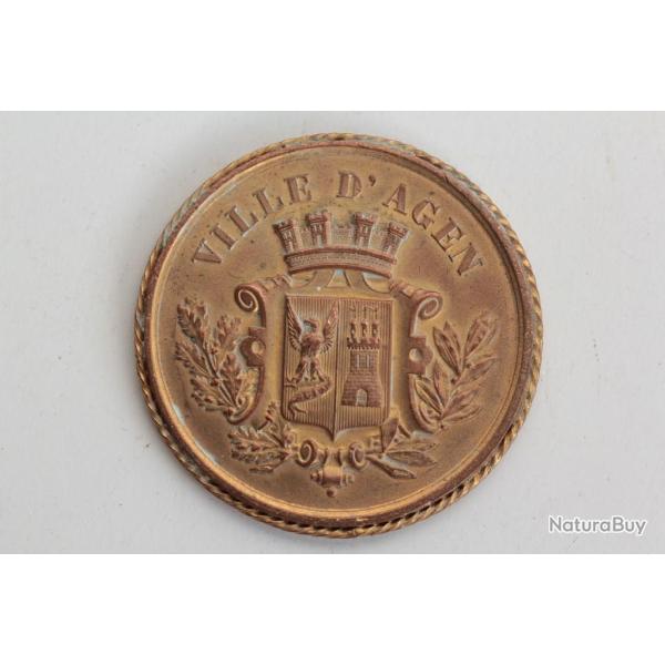 M�daille Ville d'Agen 1888  Souvenir du passage Mr Carnot Pr�sident