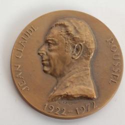 M&eacute;daille Jean-Claude Roussel 1922-1972 Industrie pharmaceutique