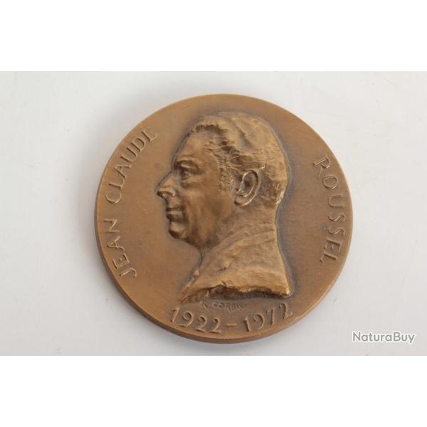 M�daille Jean-Claude Roussel 1922-1972 Industrie pharmaceutique