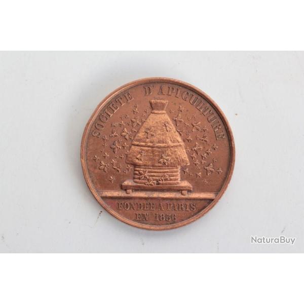 M�daille Soci�t� d'apiculture Paris 1856 Concours apicole