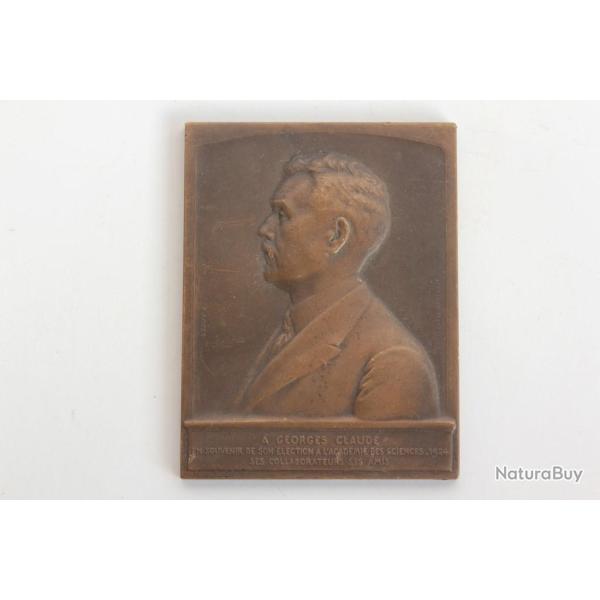M�daille Georges Claude Acad�mie des Sciences R. Rozet 1924