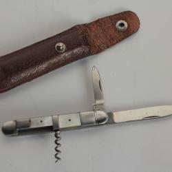 Ancien couteau de poche multifonctions nacre Solingen Stahl