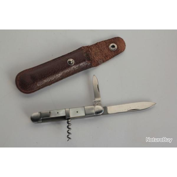 Ancien couteau de poche multifonctions nacre Solingen Stahl