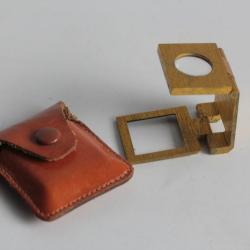 Loupe de poche pliante laiton
