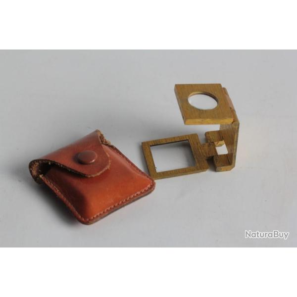 Loupe de poche pliante laiton