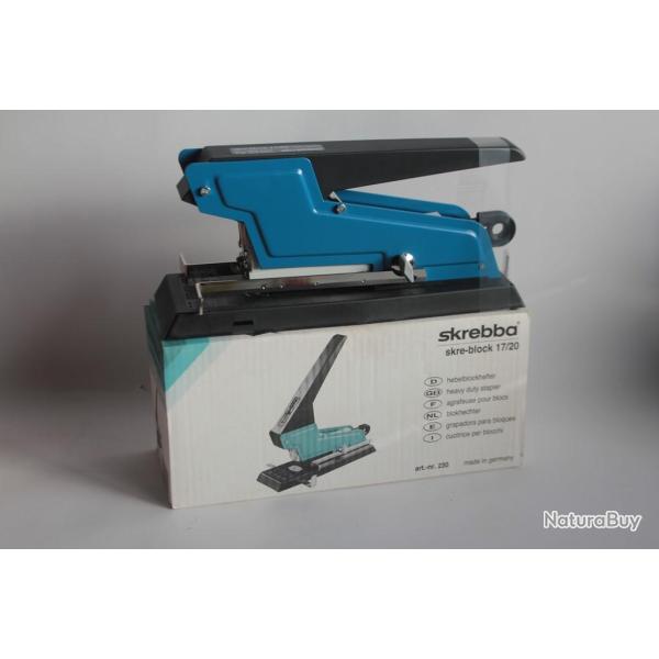 Agrafeuse de blocs 200 feuilles Skrebba Skre-block 17/20 Allemagne