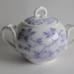Sucrier porcelaine Aub&eacute;pines Sarreguemines XIXe si&egrave;cle