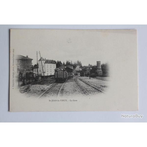 CPA Ain Saint-Jean-le-Vieux La Gare Train